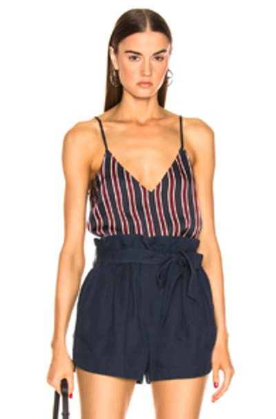 Shop Frame Classic Cami In Blue,red,stripes In Navy Multi