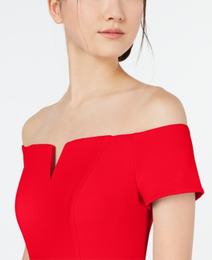 calvin klein red gown