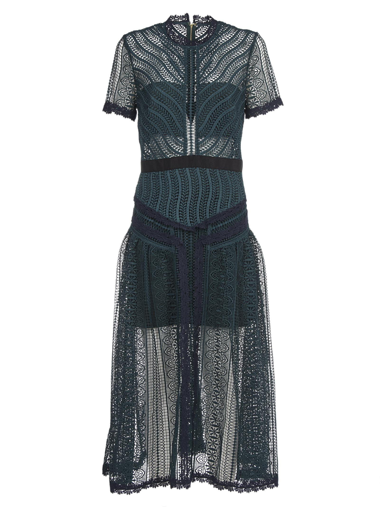 self portrait wave lace dress