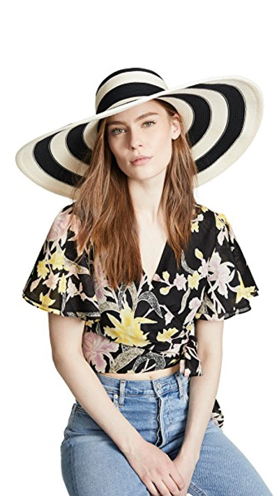 Shop Eugenia Kim Sunny Hat In Ivory/black