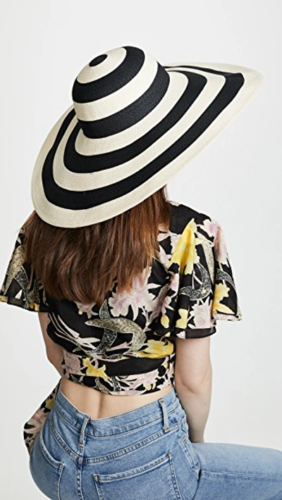 Shop Eugenia Kim Sunny Hat In Ivory/black