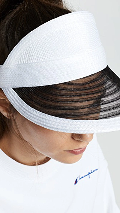 Shop Eugenia Kim Vicky Visor In White/black