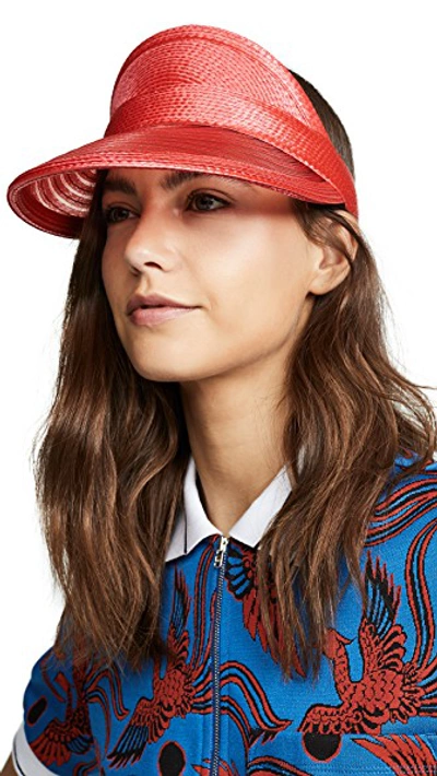 Shop Eugenia Kim Vicky Visor In Red