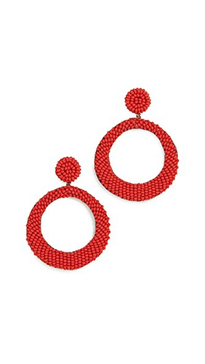 Shop Deepa Gurnani Roberta Earrings In Red