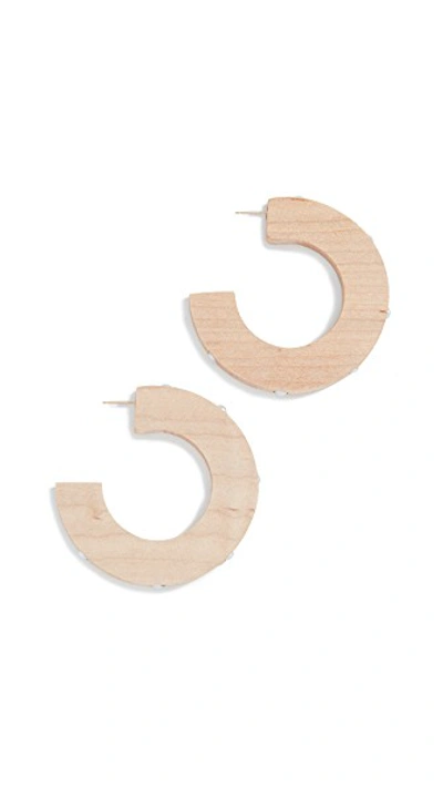 Shop Sophie Monet The Starry Night Hoops In Maple