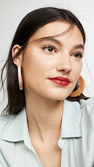 Shop Sophie Monet The Starry Night Hoops In Maple
