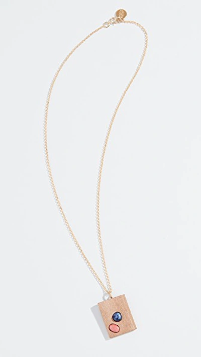 Shop Sophie Monet The Kiss Pendant Necklace In Pine
