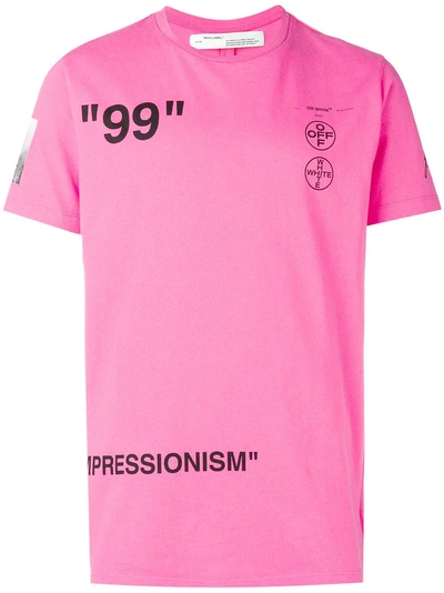 Off-white 99 Print T-shirt - Pink | ModeSens