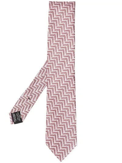 Shop Tom Ford Herringbone Tie - Pink