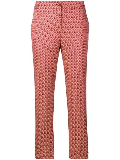 Shop Etro Micro-pattern Trousers - Pink