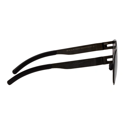 Shop Maison Margiela Black Mykita Edition Pine Sunglasses In 382 Blk/blk