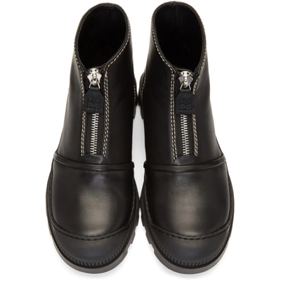 Shop Loewe Black Zip Boots In 1100 Black