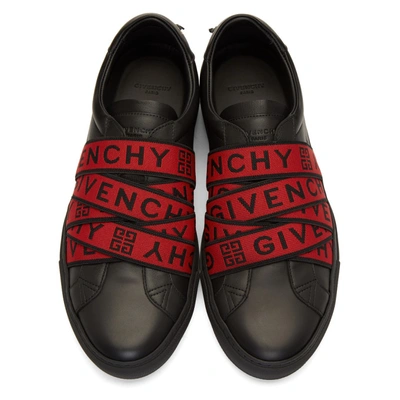 GIVENCHY 黑色 AND 红色 URBAN KNOTS 弹性运动鞋