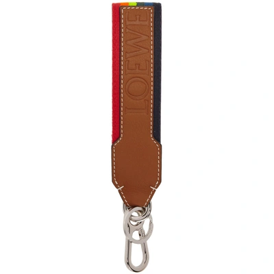 Shop Loewe Multicolor Rainbow Tag Logo Charm Keychain In 9961 Multit