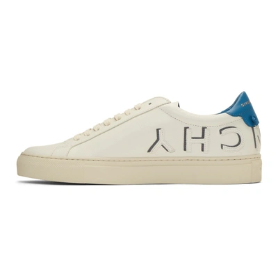 Shop Givenchy Off-white And Blue Reverse Urban Knots Sneakers In 145wht/blue