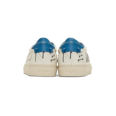 Shop Givenchy Off-white And Blue Reverse Urban Knots Sneakers In 145wht/blue