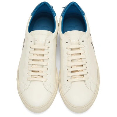 Shop Givenchy Off-white And Blue Reverse Urban Knots Sneakers In 145wht/blue