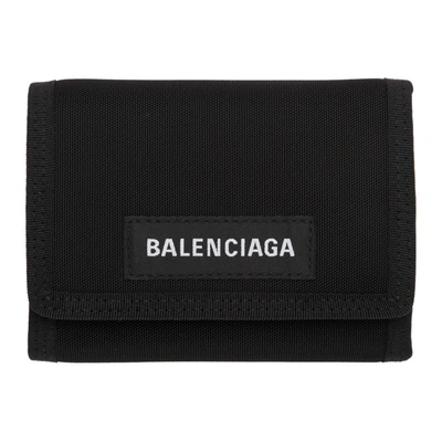 Shop Balenciaga Black Explorer Wallet In 1000noir