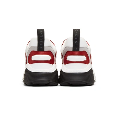 Shop Stella Mccartney White And Red Eclypse Sneakers In 6468 Red