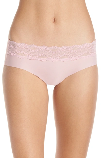 Shop B.tempt'd By Wacoal B.bare Hipster Panties In Pink Nectar