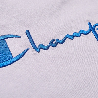 Shop Champion Reverse Weave Women's Logo Script Tee In Purple