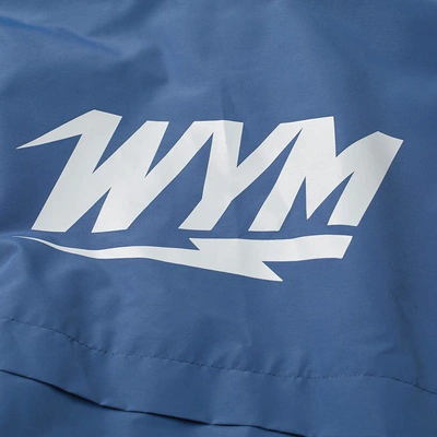 Shop Wooyoungmi Hooded Panelled Logo Windbreaker In Blue