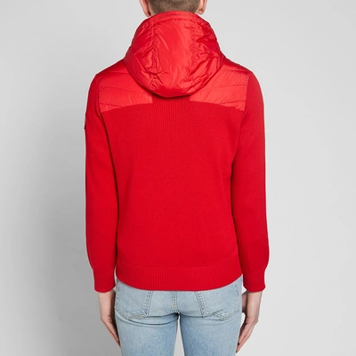 Shop Canada Goose Hybridge Knit Hoody In Red