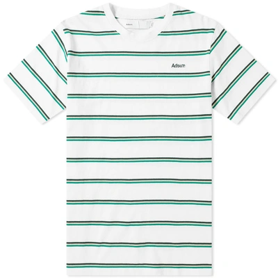 Shop Adsum Multi Stripe Tee In Green