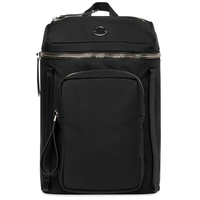 Shop Moncler Canvas Zip Backpack In Black