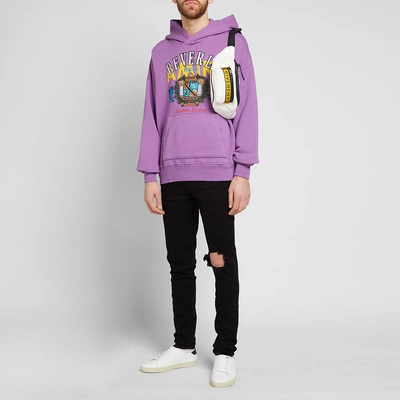 Shop Amiri Beverly Hills Oversized Hoody In Purple