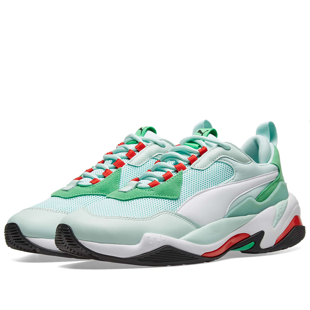 puma thunder white green red