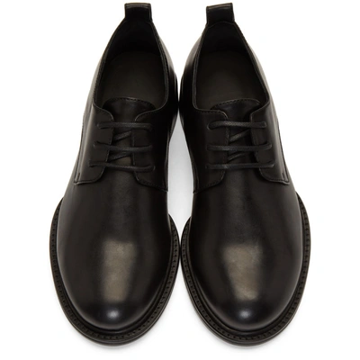 Shop Ann Demeulemeester Black Leather Oxfords In Nero