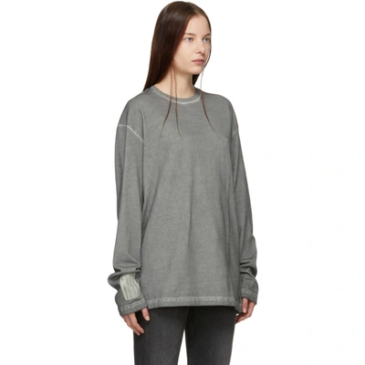 Shop A-cold-wall* Grey Bracket Long Sleeve T-shirt In Sc42 Medgry