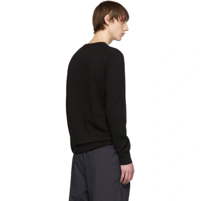 Shop Givenchy Black Vertical Logo Sweater In 001 Black