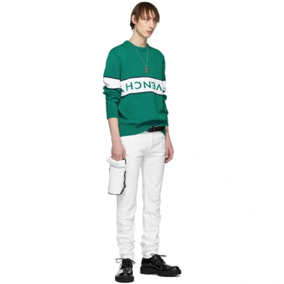 Shop Givenchy White Distressed Jeans In 100 White