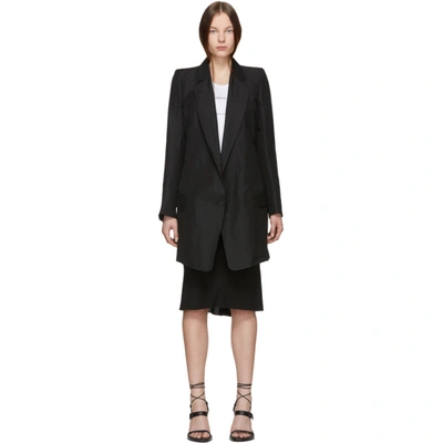 Shop Ann Demeulemeester Black Francis Blazer