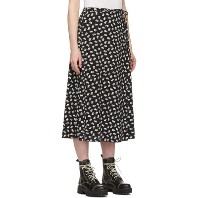 Shop Alexa Chung Alexachung Black And White Wrap Skirt