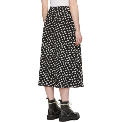 Shop Alexa Chung Alexachung Black And White Wrap Skirt