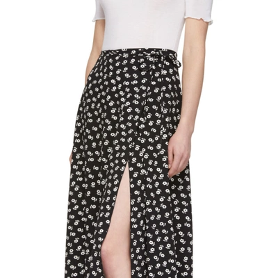 Shop Alexa Chung Alexachung Black And White Wrap Skirt