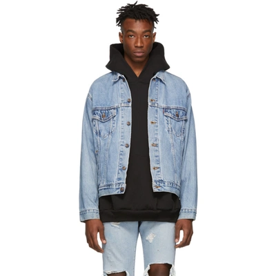 Shop Warren Lotas Ssense Exclusive Blue Denim 'sturgis Black Hills Rally' Trucker Jacket