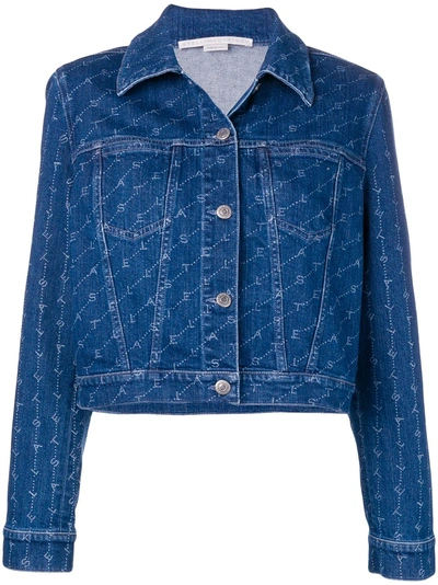 Shop Stella Mccartney Monogram Denim Jacket - Blue