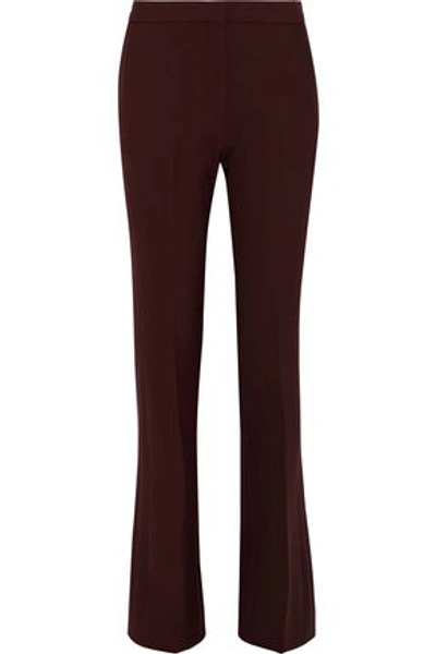 Shop Victoria Victoria Beckham Victoria, Victoria Beckham Woman Stretch-cady Bootcut Pants Burgundy