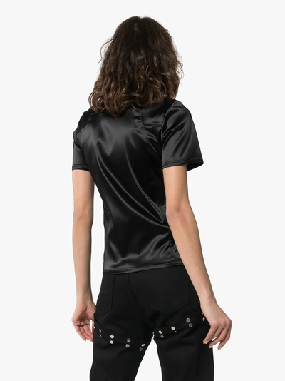 Shop Alyx 1017  9sm Satin-hemd Mit Reissverschluss In 001 Black
