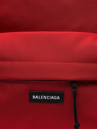 Shop Balenciaga 'explorer' Rucksack In Red