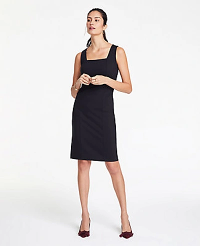 Shop Ann Taylor The Petite All-day Ponte Dress In Black