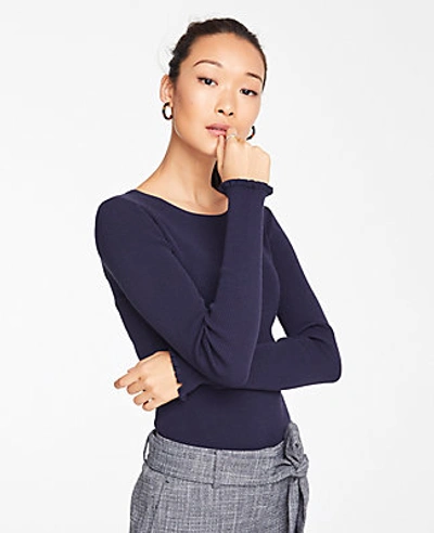 Shop Ann Taylor Perfect Pullover In Night Sky