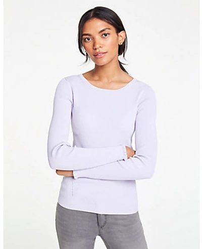 Shop Ann Taylor Perfect Pullover In Graceful Lilac