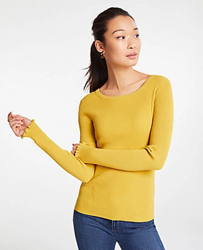 Shop Ann Taylor Perfect Pullover In Deep Dandelion