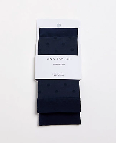 Shop Ann Taylor Refined Trouser Sock Set In Night Sky