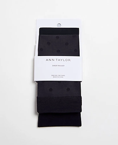 Shop Ann Taylor Refined Trouser Socks In Black